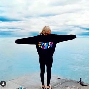 Black Hoodie (Hangover Hoodies “STUPID HAPPY”)